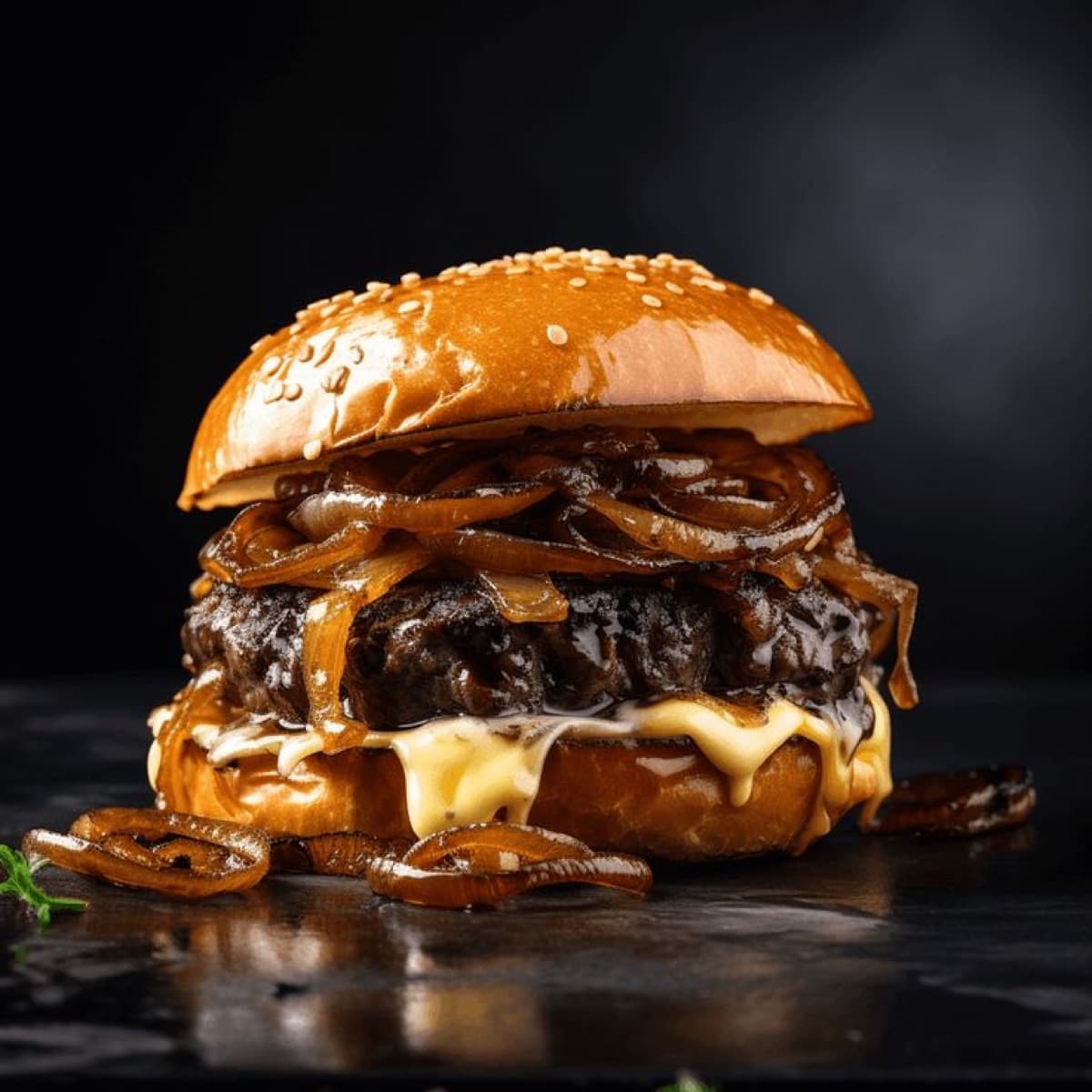 Autorský cheeseburger v brioškové housce